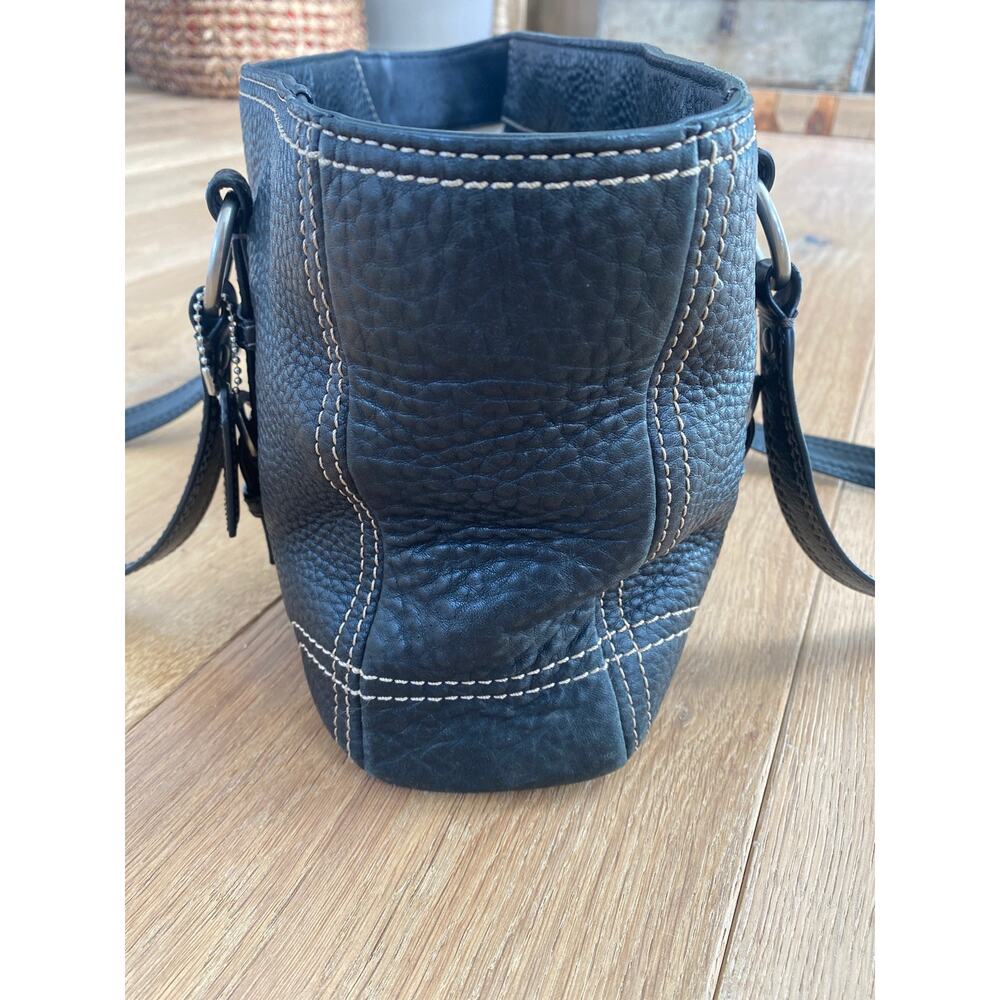 Coach Chelsea F12339 Black Pebbled Leather Shoulder Bag - Picture 8 of 13